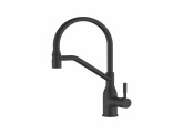 Смесители для кухни с силик. изливом и магнитным держателем. 35мм. Латунь. Черный