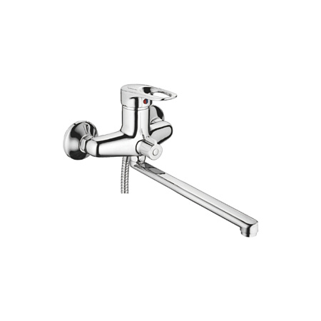 Cмеситель для ванны и душа однорычажный. Латунь. Хром.