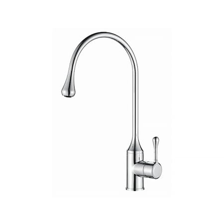 Смесители для кухни с гайкой. Каплеобразный излив и ручка. Латунь ?35 хром
