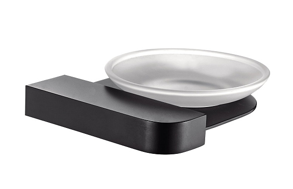 Мыльница настенная. Стекло. Черный