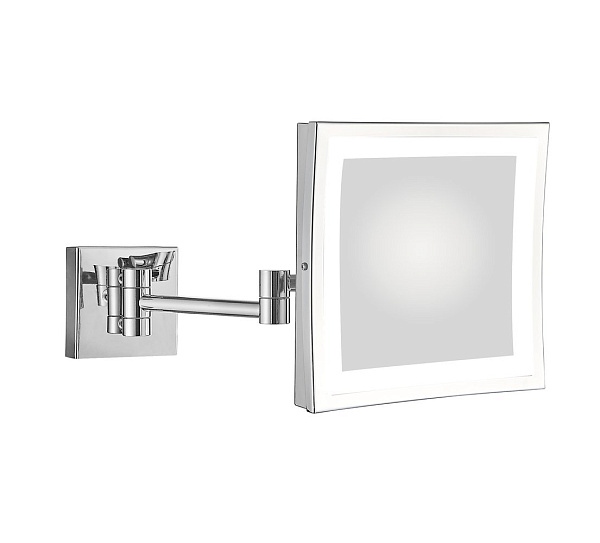 Увеличительное LED зеркало с подсветкой (настенное квадрат) 8