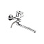 Cмеситель для ванны и душа однорычажный. Латунь. Хром.